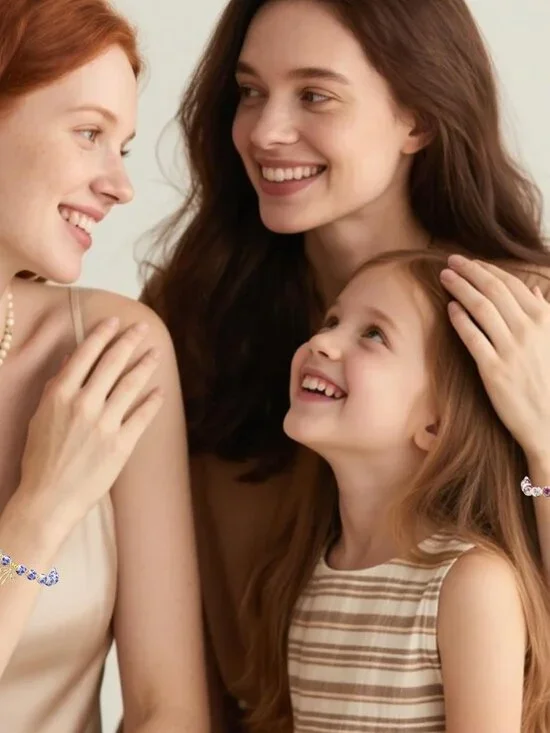 Beads Bow Stretch Bracelet for Women Vintage Flower Charm Bracelet Handmade Gold - Picture 4 of 6